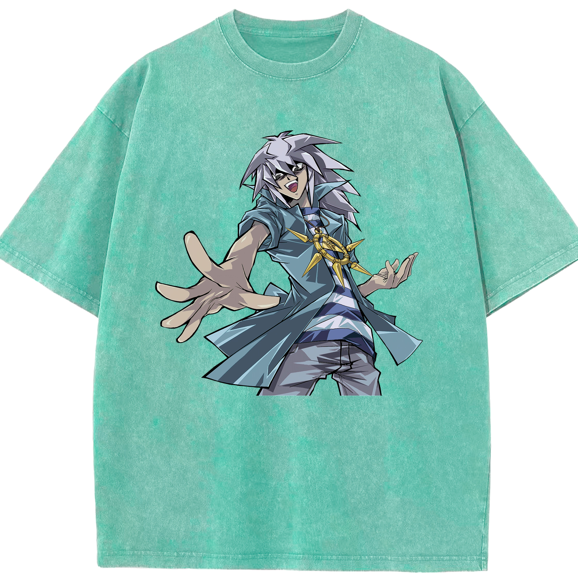 （画像用） 遊☆戯☆王 Yu-Gi-Oh! 綿100% ヴィンテージ風 半袖Tシャツ（フロントプリント）